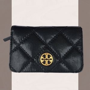 Tory Burch wallet black with gold accent